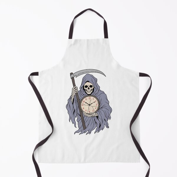 Item preview, Grim Reaper With Cracked Clock - Memento Mori Tattoo Design designed and sold by ElKesslassy Daniel.