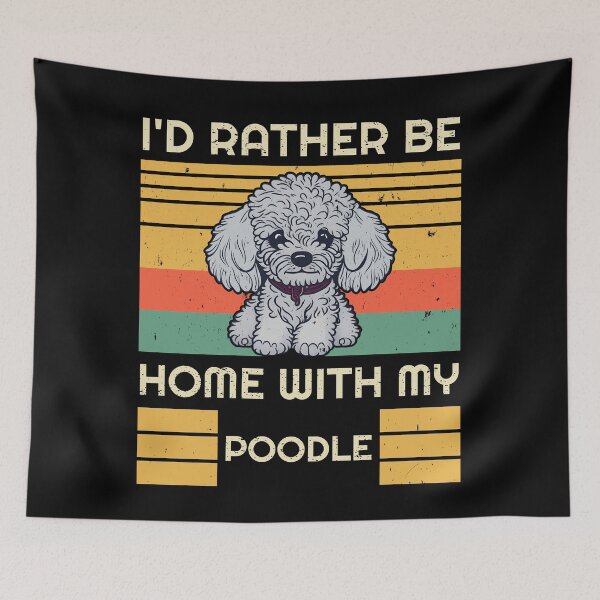 Item preview, Vintage Design - I'd Rather Be - Poodle Dog Puppy designed and sold by brindled.