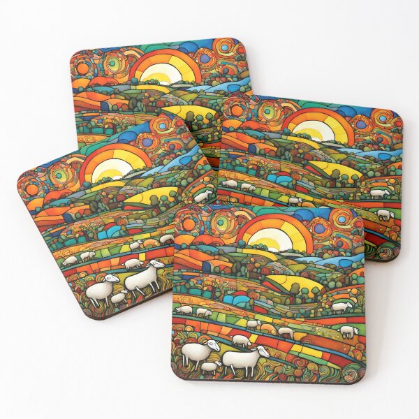 Item preview, Sheep on the hills designed and sold by George Hutton Hunter.