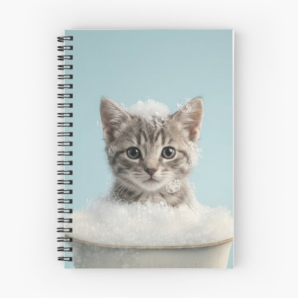 Item preview, Baby Domestic Shorthair Bubble Bath Cute Nursery Bathroom designed and sold by LazyOwlStore.