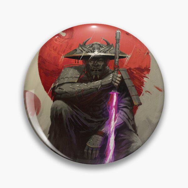 Item preview, Crimson Sun Samurai Neon Katana Dark Fantasy Illustration designed and sold by RAIID.