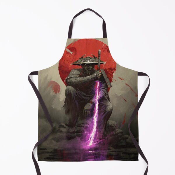 Item preview, Crimson Sun Samurai Neon Katana Dark Fantasy Illustration designed and sold by RAIID.