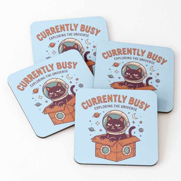 Item preview, Currently Busy – Astronaut Cat Exploring the Universe designed and sold by Dogandesighn.