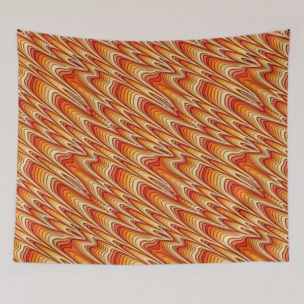 Item preview, Retro Orange Abstract Geometric Wave Pattern designed and sold by Sybille-Yates.