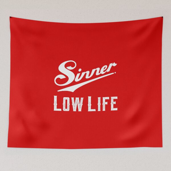 Item preview, Sinner Low Life Vintage Script Graphic & Retro Typography designed and sold by gayishdesign.