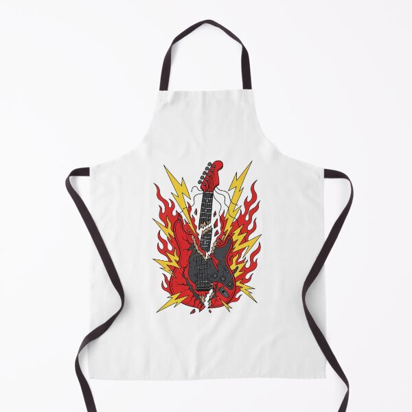 Item preview, Broken Electric Guitar With Lightning Bolts - Patch Style Design designed and sold by ElKesslassy Daniel.