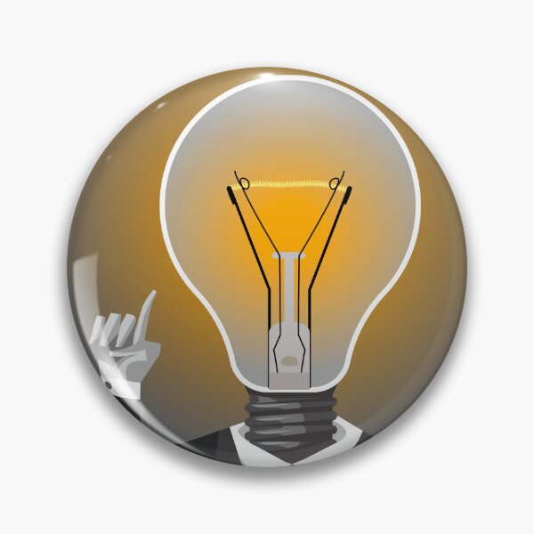 Item preview, man in suit with a light bulb head having an idea designed and sold by matintheworld ( delcarmat ).