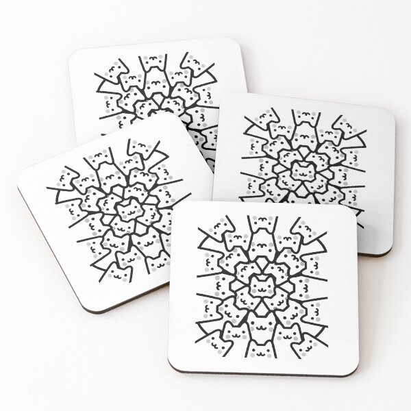 Item preview, Cute Cat Mandala Pattern designed and sold by OlyvieArt.