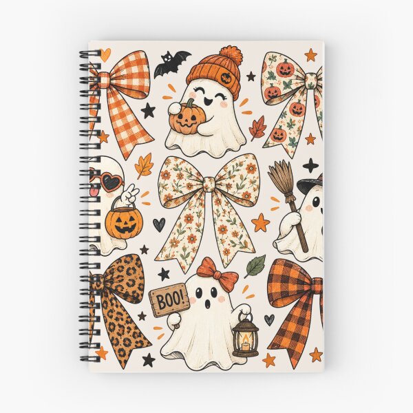 Item preview, Coquette Fall Ghost Bow, Floral Autumn Pumpkin, Striped Pumpkin, Gingham and Leopard Print, Pumpkin Spice, Cute Thanksgiving Gift designed and sold by Quiajia.