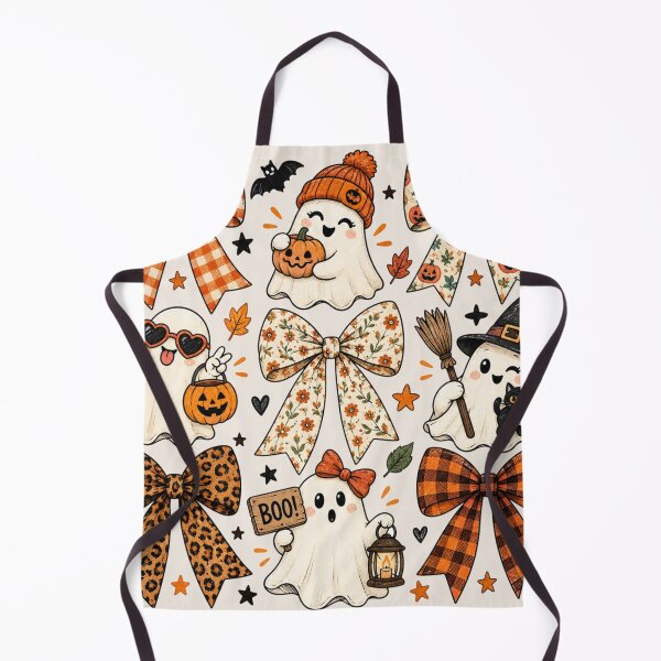 Item preview, Coquette Fall Ghost Bow, Floral Autumn Pumpkin, Striped Pumpkin, Gingham and Leopard Print, Pumpkin Spice, Cute Thanksgiving Gift designed and sold by Quiajia.