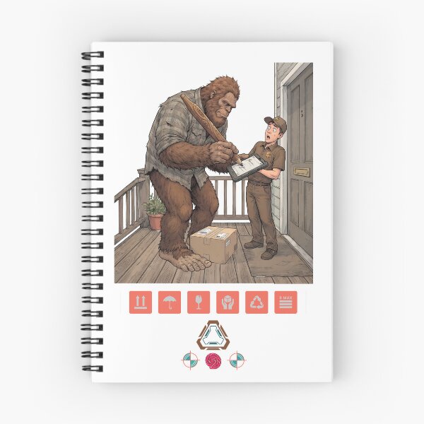 Item preview, Sasquatch Signature: Bigfoot Accepts a Package Delivery designed and sold by Whimsy Trail Co.