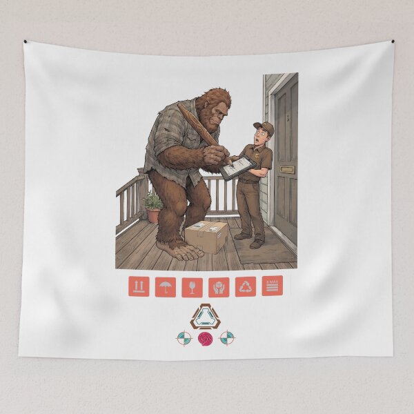 Item preview, Sasquatch Signature: Bigfoot Accepts a Package Delivery designed and sold by Whimsy Trail Co.