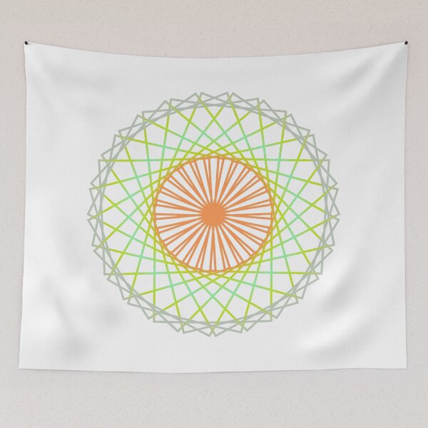Item preview, A square that became a beautiful radial geometric pattern. designed and sold by Designfs.