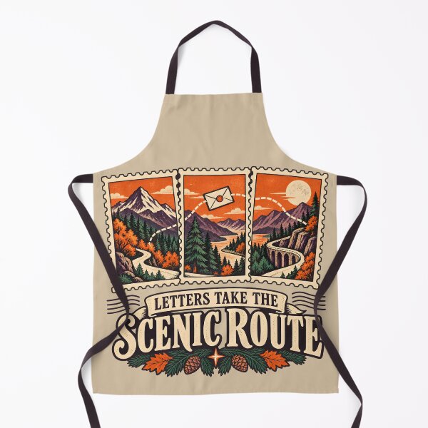 Item preview, Letters Take the Scenic Route – Vintage Autumn Snail Mail designed and sold by VioVibe.