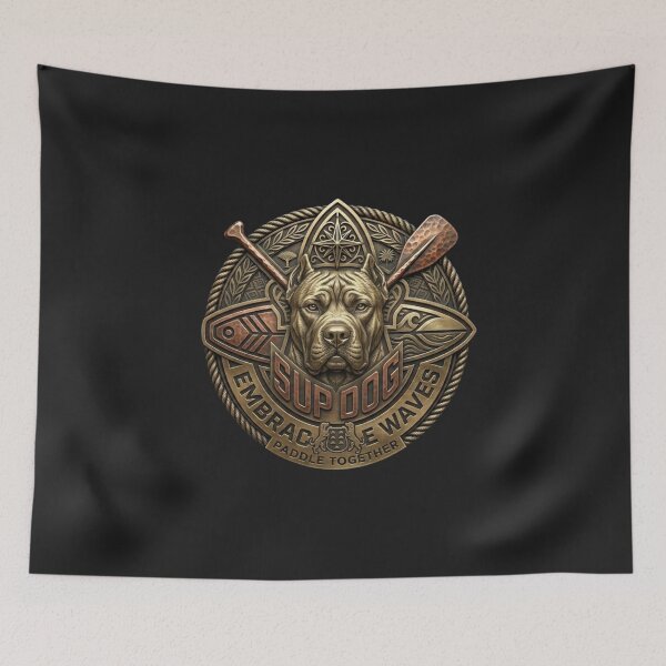 Item preview, Presa Canario Paddle Surf Sticker - Gran Canaria SUP Dog Emblem designed and sold by EfectoCreativo.