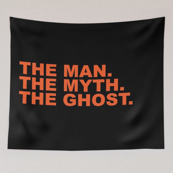 Item preview, The Man The Myth The Ghost Funny Halloween Quote Typography Parody designed and sold by Aesthetic Crew.