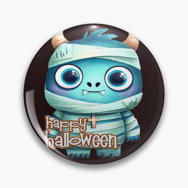 Item preview, happy halloween mini monster mummy colorful monster typographic design designed and sold by SmashingDeals.