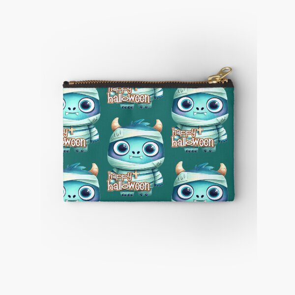 Item preview, happy halloween mini monster mummy colorful monster typographic design designed and sold by SmashingDeals.