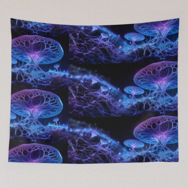 Item preview, Bioluminescent Alien Mushroom Network | Microcosmos designed and sold by monkeybusiness.pt.