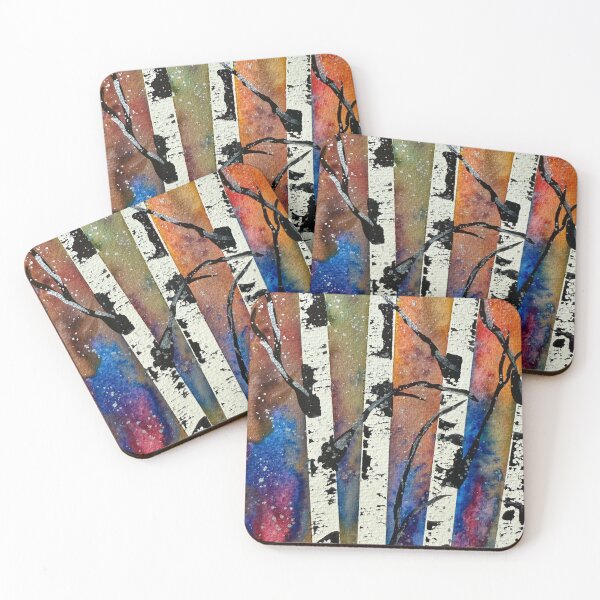 Item preview, Vibrant Birch Trees in Watercolour designed and sold by LakeArtWorks.