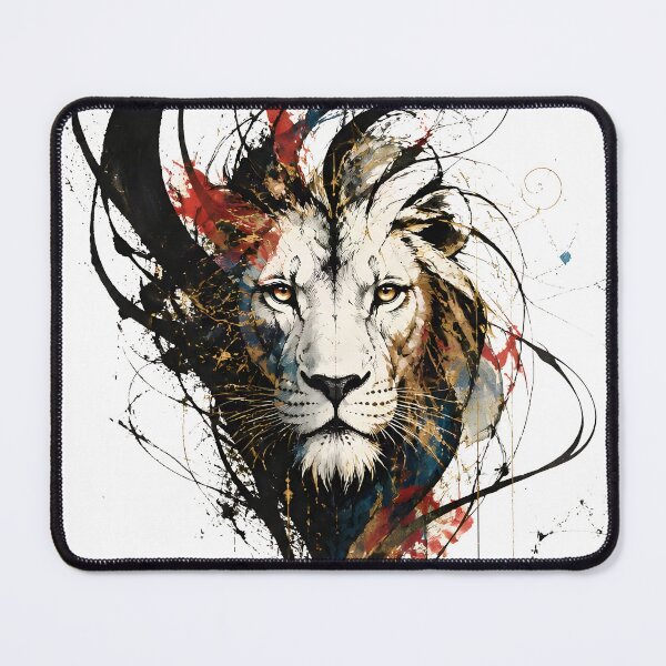 Item preview, Artistic Lion Sketch Ink Splatter by starchim01 designed and sold by Marcu Ioachim.