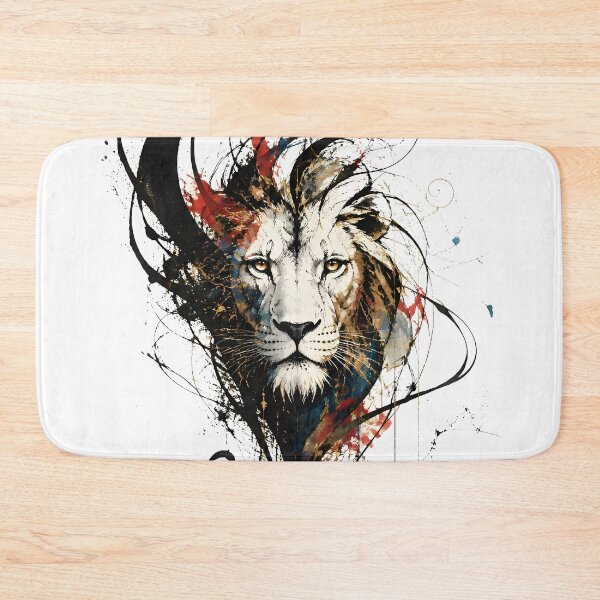 Item preview, Artistic Lion Sketch Ink Splatter by starchim01 designed and sold by Marcu Ioachim.