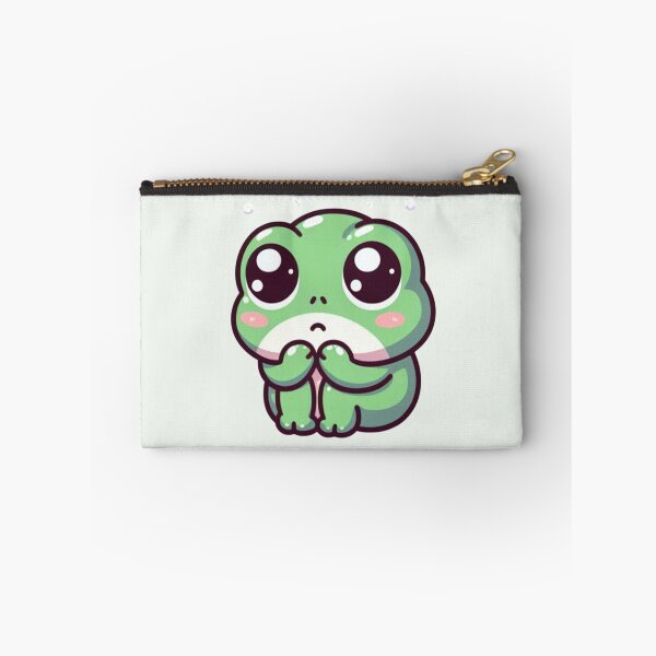 Item preview, Cute Shy Green Frog Kawaii Big Eyes Adorable Amphibian designed and sold by Safe Haven Pets.