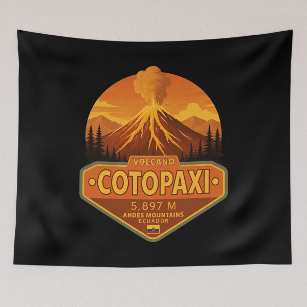 Item preview, Vintage Cotopaxi Andes Mountains Ecuador Badge designed and sold by Bandnarelle.