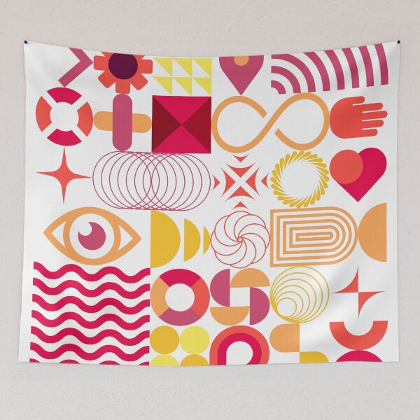 Item preview, Geometry Sunset Abstract Art Print designed and sold by Ricky Stevens Art & Design.