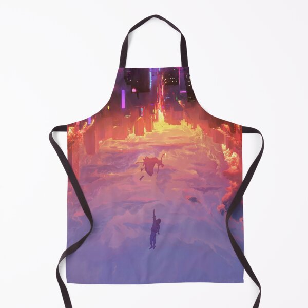 Item preview, Through a Neon Sky — Surreal Inverted City designed and sold by RAIID.