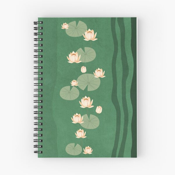 Item preview, Lily Pads and Water Lilies Vertical Pattern designed and sold by UnhingedBird.