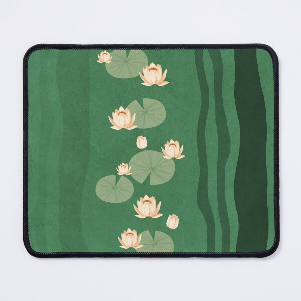 Item preview, Lily Pads and Water Lilies Vertical Pattern designed and sold by UnhingedBird.
