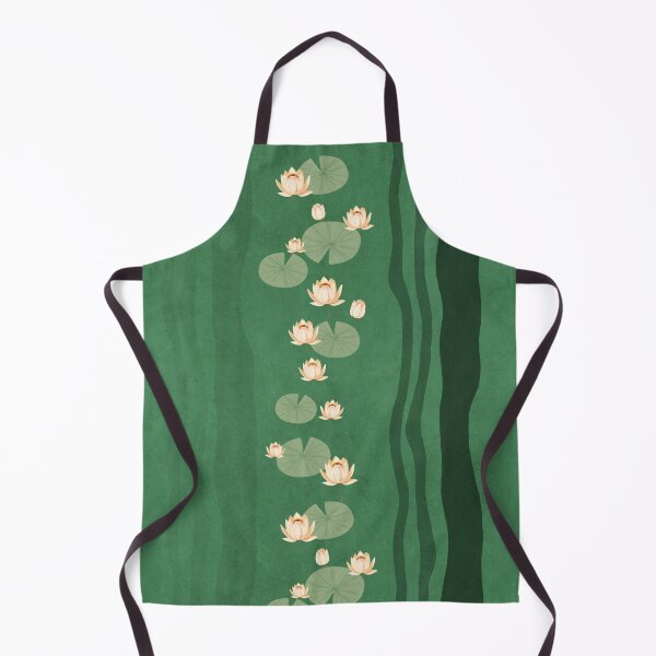 Item preview, Lily Pads and Water Lilies Vertical Pattern designed and sold by UnhingedBird.