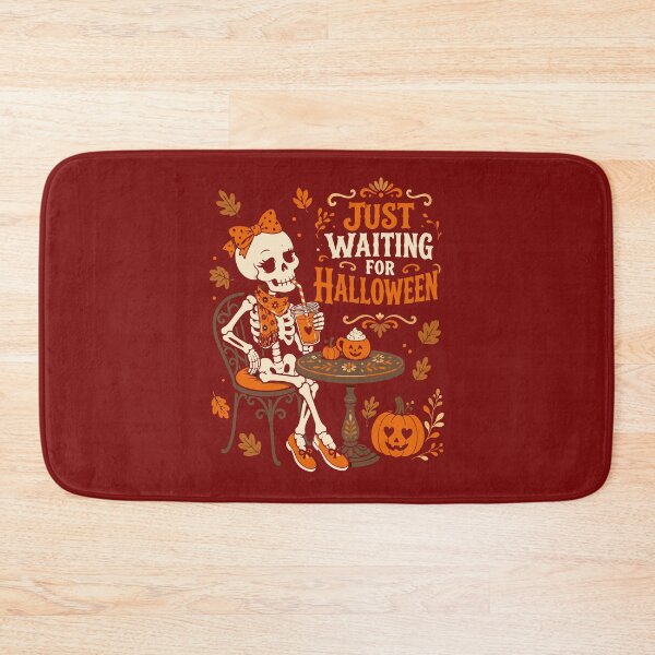 Item preview, Lady Skeleton Waiting For Halloween Cozy Fall Design Pumpkin Coffee Table  designed and sold by alenaz.