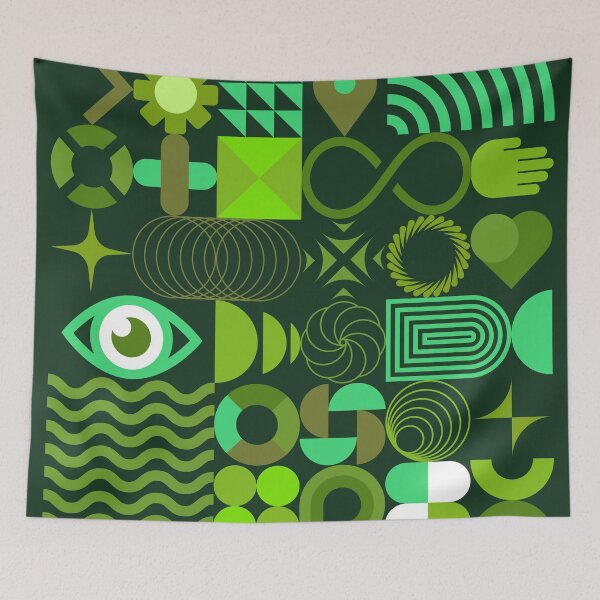 Item preview, Geometry Forest Abstract Art Print designed and sold by Ricky Stevens Art & Design.