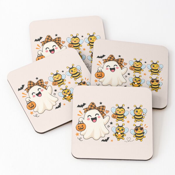Item preview, Ghost with Bees, Boo Bees, Funny Halloween Pun, Cute Ghost and Honey Bee, Spooky Fall Aesthetic, Adorable Halloween Gift designed and sold by Quiajia.