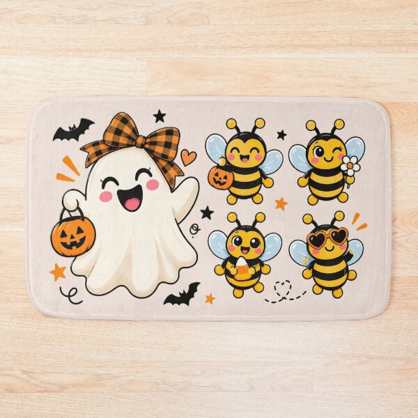 Item preview, Ghost with Bees, Boo Bees, Funny Halloween Pun, Cute Ghost and Honey Bee, Spooky Fall Aesthetic, Adorable Halloween Gift designed and sold by Quiajia.