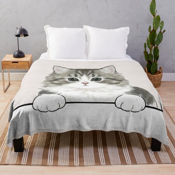 Item preview, Cute Peeking Tabby Cat KAM KAM - Fluffy Kitten Portrait designed and sold by PetalsPaws.