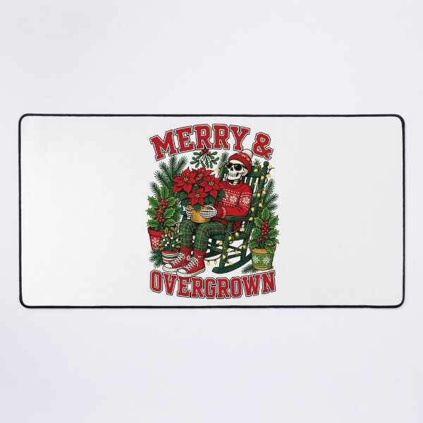 Item preview, Merry and Overgrown Funny Skeleton Christmas Tee designed and sold by Design Vibras.