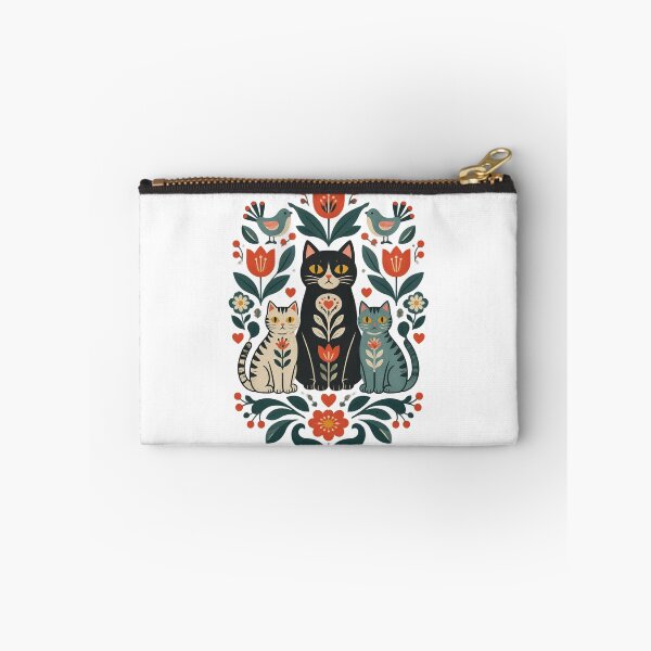 Item preview, Swedish Folk Art Cats Scandinavian Floral Nordic Style Kitten Illustration | Best Buy designed and sold by giuliapt.
