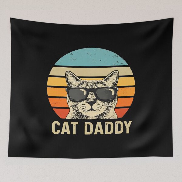 Item preview, Retro Cat Daddy Sunglasses Sunset Vintage Feline Father designed and sold by OlyvieArt.