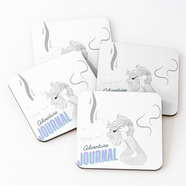 Item preview, Vintage Woman smoking pipe Adventure Journal Illustration designed and sold by NourArtCorner.