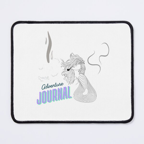 Item preview, Vintage Woman smoking pipe Adventure Journal Illustration designed and sold by NourArtCorner.