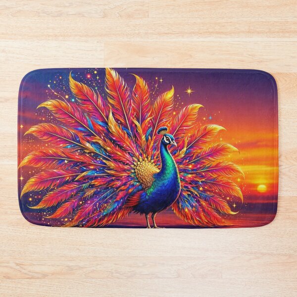 Item preview, Radiant Peacock – Vibrant Fantasy Illustration designed and sold by Dogandesighn.