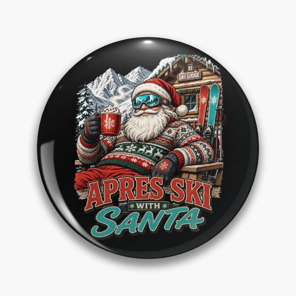 Item preview, Apres Ski With Santa Vintage Winter Sports Apparel designed and sold by Design Vibras.