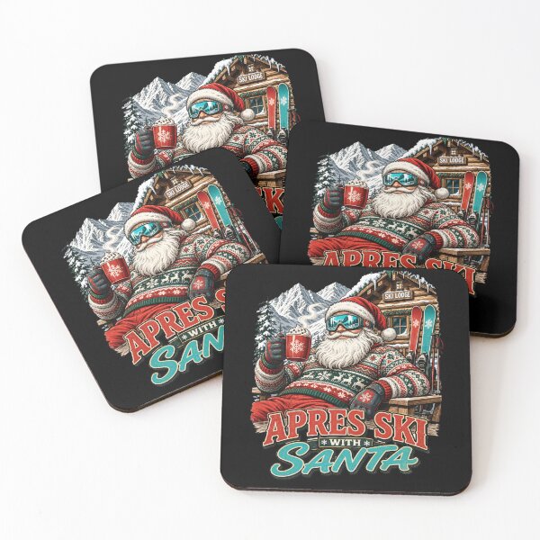 Item preview, Apres Ski With Santa Vintage Winter Sports Apparel designed and sold by Design Vibras.