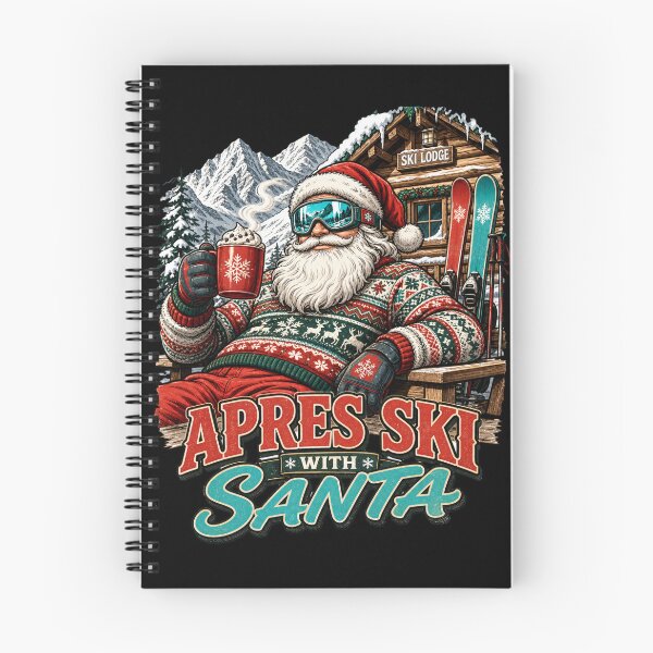 Item preview, Apres Ski With Santa Vintage Winter Sports Apparel designed and sold by Design Vibras.