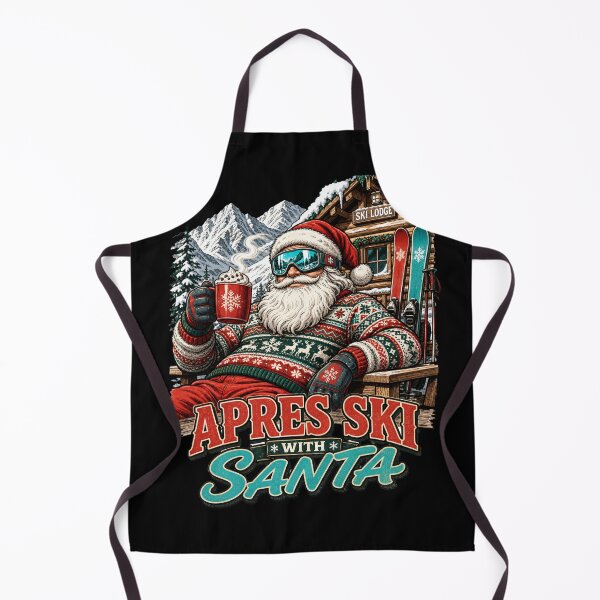 Item preview, Apres Ski With Santa Vintage Winter Sports Apparel designed and sold by Design Vibras.