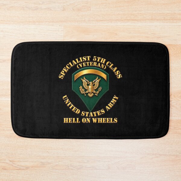 Item preview, Army - Specialist 5th Class - SP5 - Veteran - Hell On Wheels - 3D - Enhanced designed and sold by Military Insignia Products.