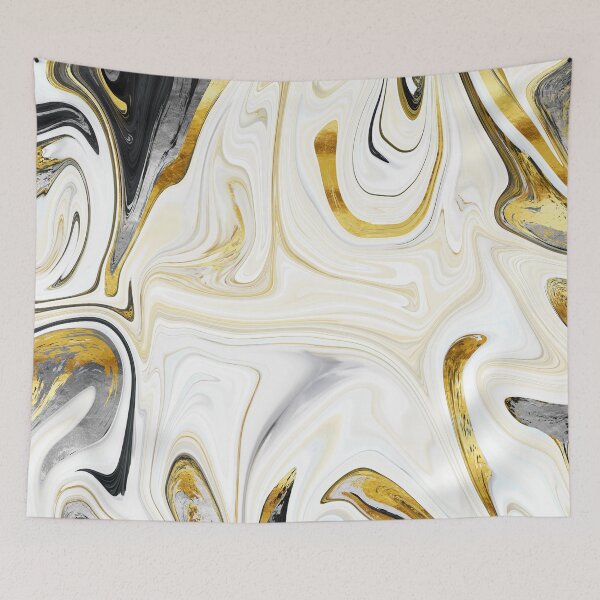 Item preview, Metalsmith Latte swirling abstract marble art designed and sold by Glimmersmith.